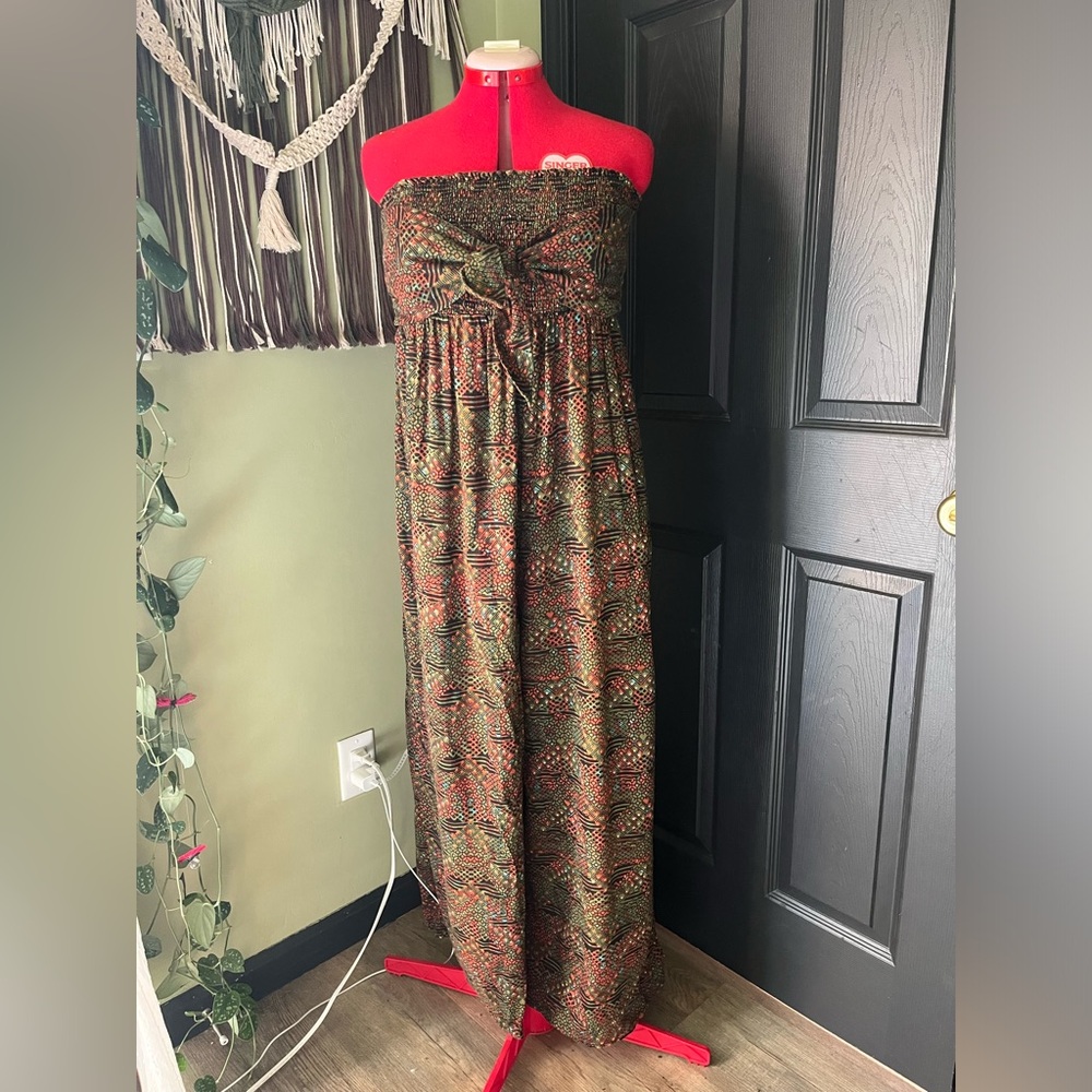 Free people strapless jumpsuit